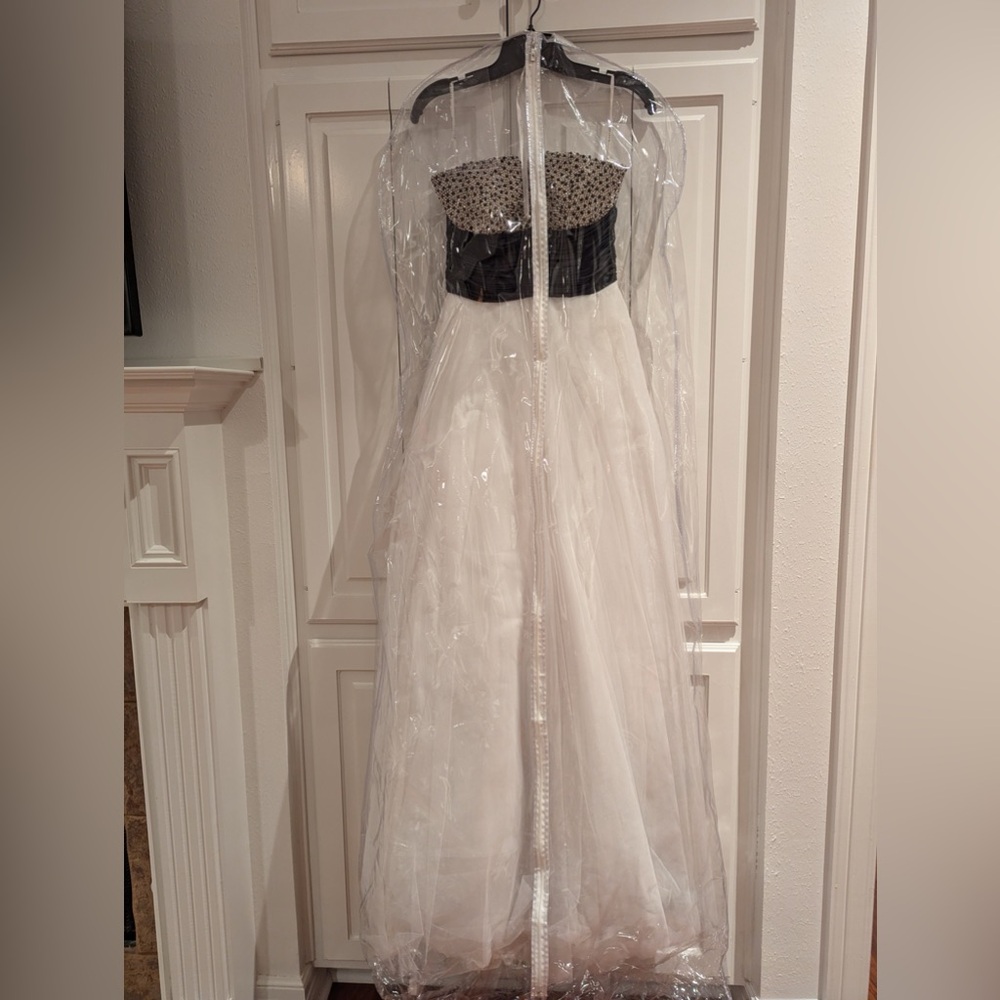 Jovani prom/homecoming gown, black and white, strapless
